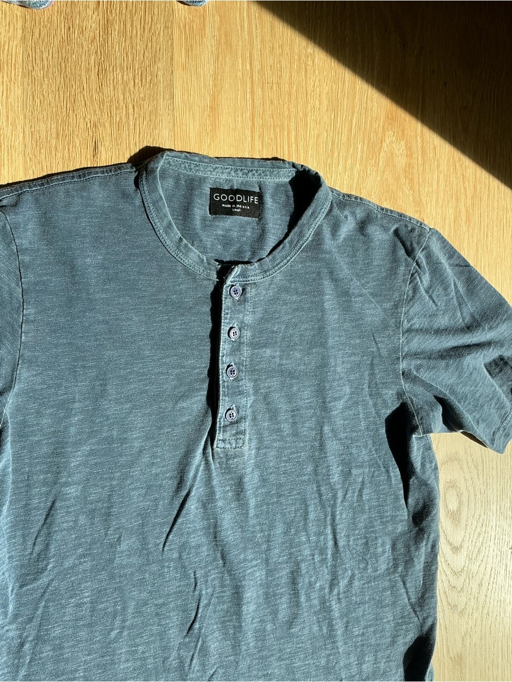 Goodlife Sunfaded 100% Cotton Short Sleeve Henley Shirts Bundle of 3 Men’s Small - Picture 12 of 15